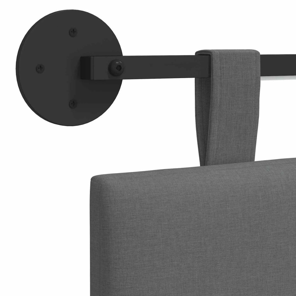 Testiera | Testata sospesa Con luce LED Grigio Scuro Tessuto
