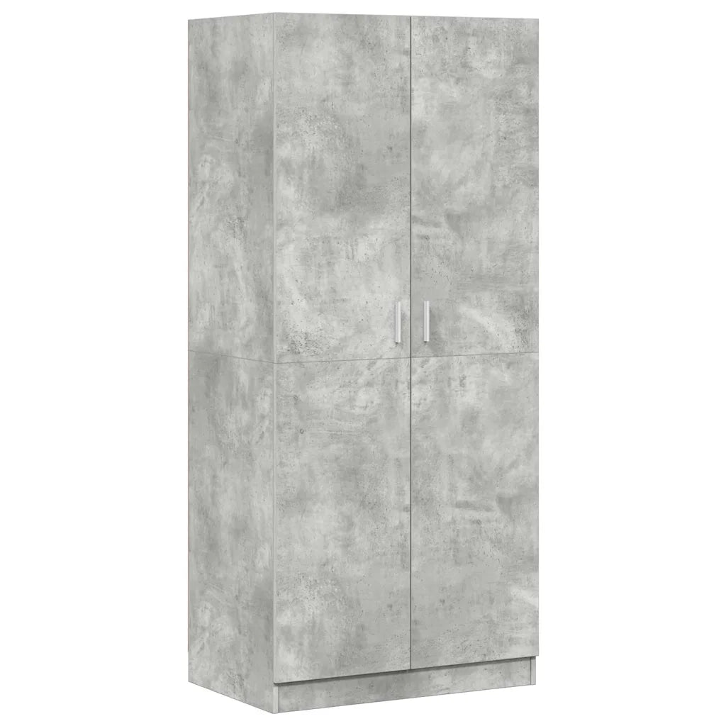 Armadio Grigio Cemento 80x52x180 cm in Legno Multistrato CFW7773552