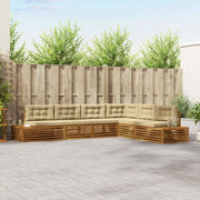 Set di divani da esterno con cuscino 6 Pezzo Naturale e Beige 3374103