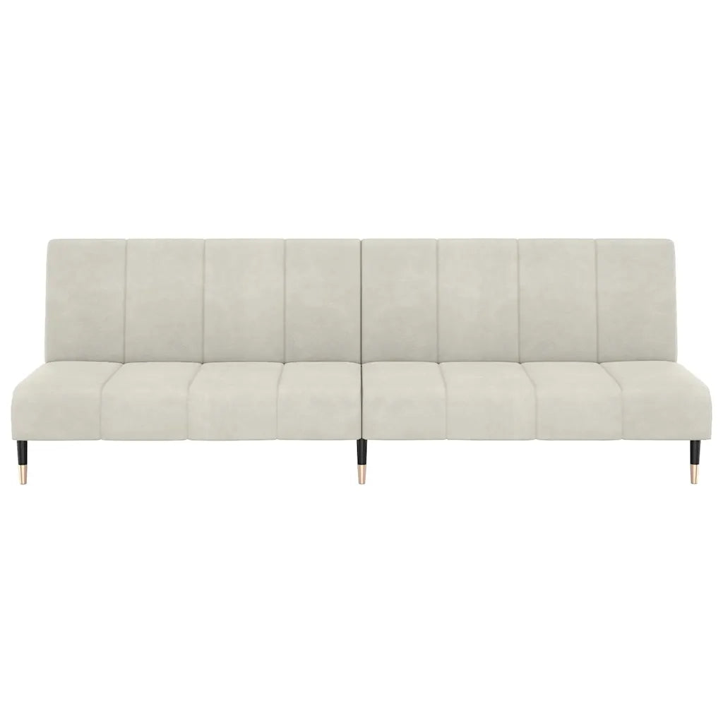 Divano letto | Sof¨¤ letto | Letto singolo a 2 Posti Crema in Velluto