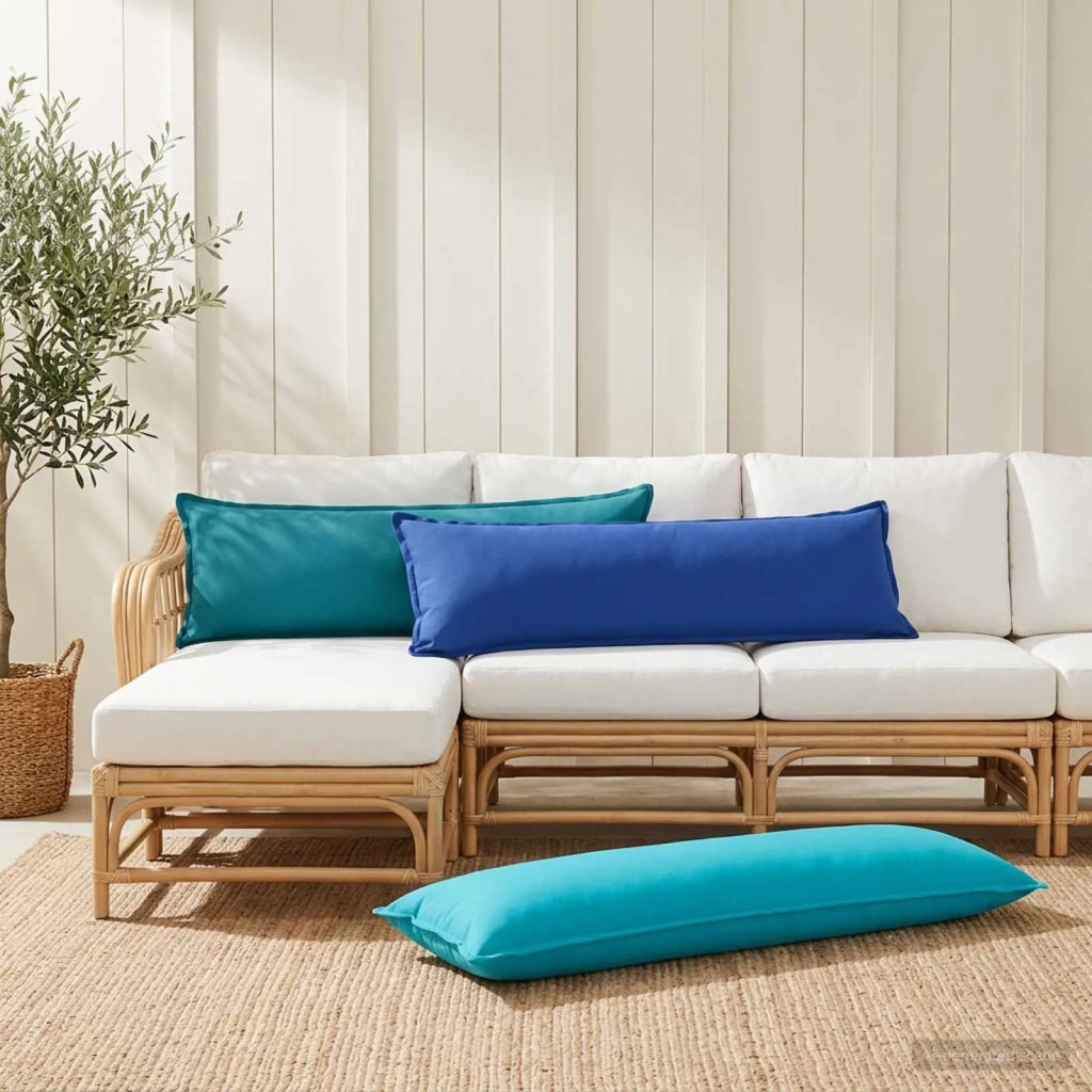 Cuscino HOUTEN Turchese 40 x 145 cm Poliestere 934453