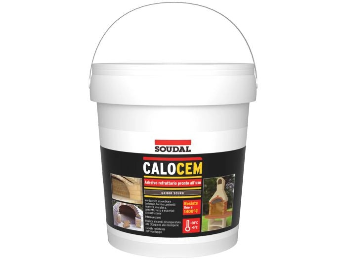 ADESIVO REFRATTARIO 'CALOCEM' SOUDAL 2,5 kg - Grigio scuro - SOUDAL