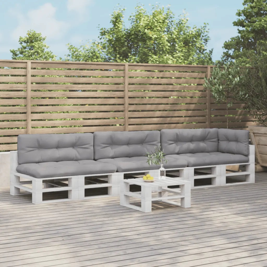 Cuscini per Pallet 7 pz Grigi in Tessuto 3217146