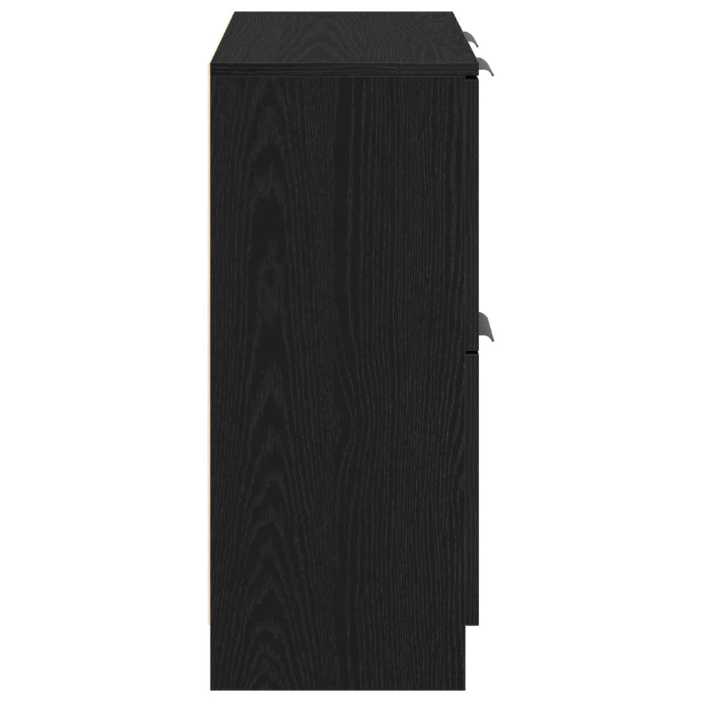 Credenza | Madia | Buffet da pranzo | Armadio da pranzo Rovere Nero 60 x 30 x 70 cm Legno multistrato