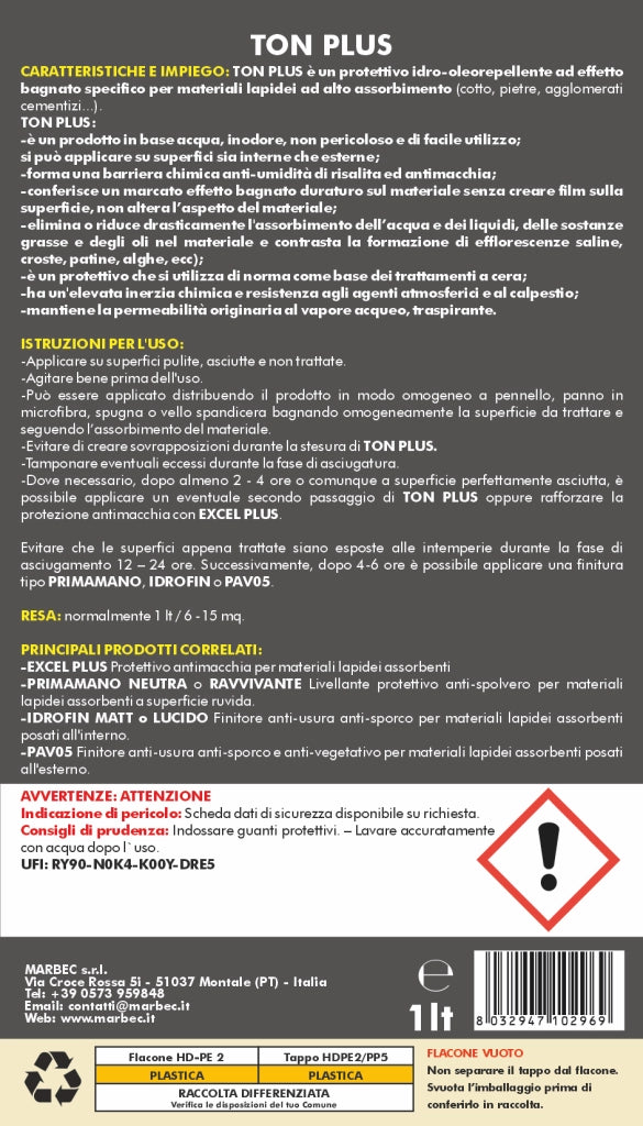 Protettivo effetto bagnato per pietre e cotto TON PLUS   1LT