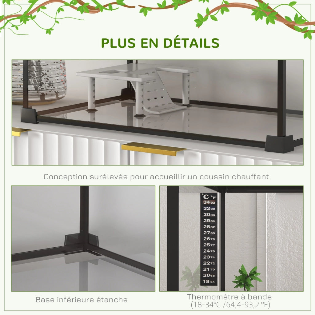 Terrario per Rettili ¨C Minimal ¨C Rete Metallica e Coperchio Scorrevole