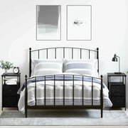 Armadio da Notte con cassetto 2 pcs Rovere nero 30 x 60 x 60 cm 871276
