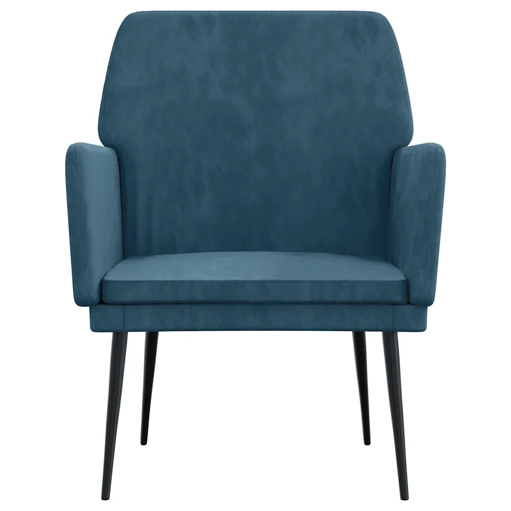 Poltrona-Divano Sedia Blu 62x79x79 cm Velluto 700157