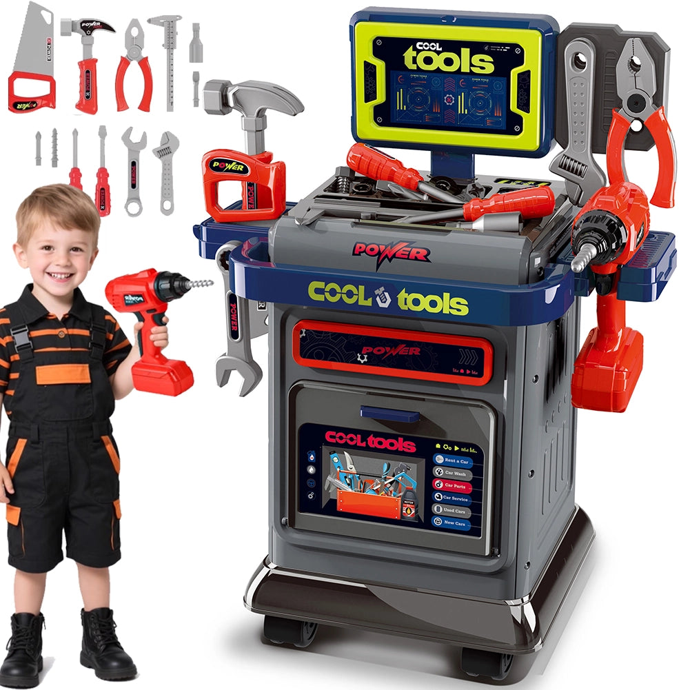 Banco Lavoro per Bambini con Ruote e Accessori Postazione Tuttofare Idea Regalo