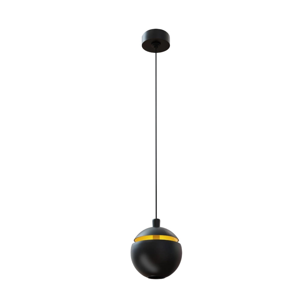 Lampada a sospensione sfera nera LED 8W Maxlight P0472