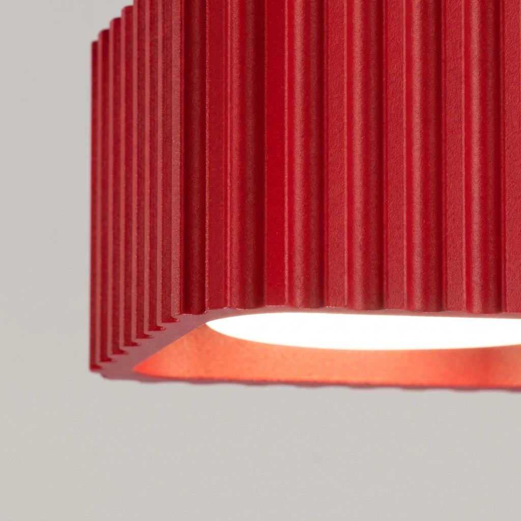 Plafoniera RIFF 1 rossa Gx53