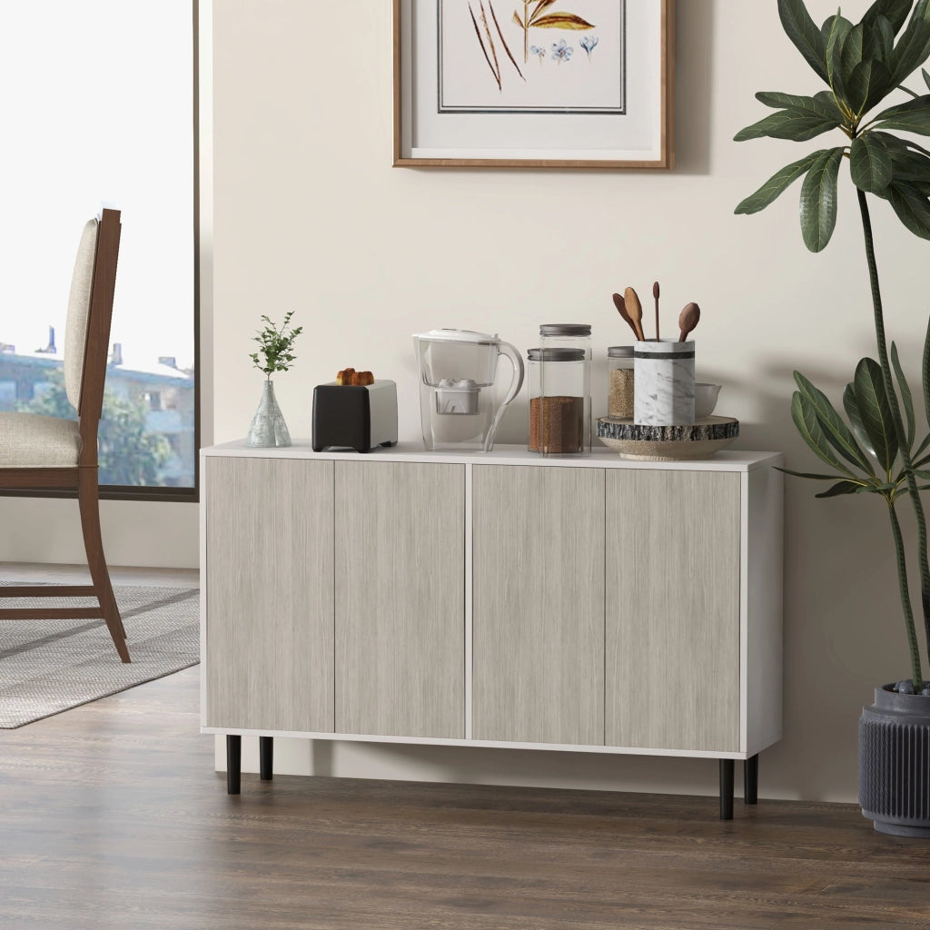 Buffet ¨C zephmum ¨C bianco e grigio 121x37x75 cm