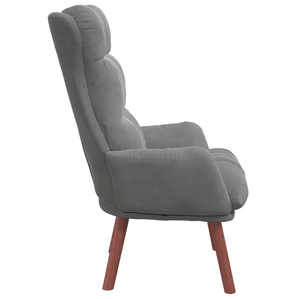 Poltrona-Divano Sedia-Poltroncina Grigio scuro Velluto 737686