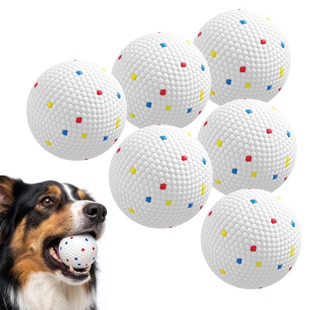 Lot de 6 Balles pour Chien en ETPU Ø58mm Blanc