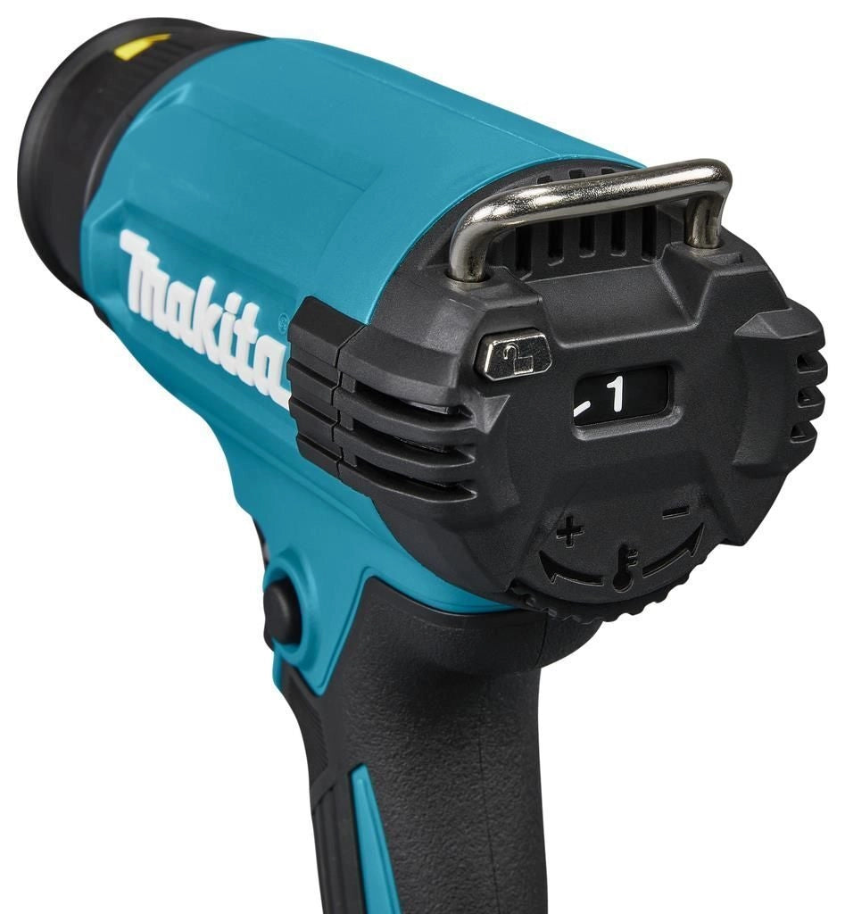 Makita DHG181ZK Ventilatore ad aria calda a batteria 18 V LXT con 4 ugelli e valigetta colore Blu
