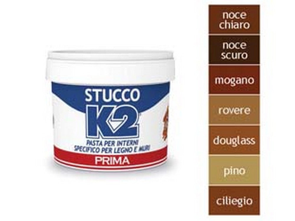 12pz k2 stucco colorato in pasta per legno in barattolo - kg.0,500 - pino cod:ferx.fer315289