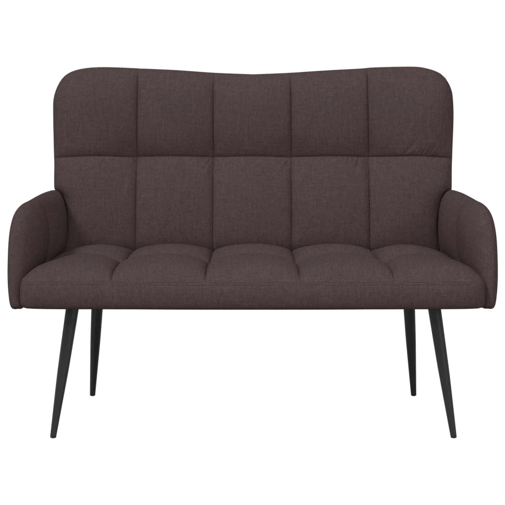 Sofa a Due Posti Marrone Scuro 115 x 61 x 87 cm Tessuto 42028933