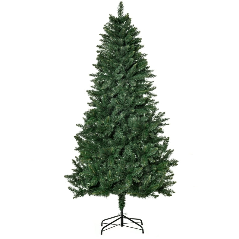 Albero di Natale Artificiale in Plastica ?90 x 180 cm con 724 Rami - Verde - per Interni