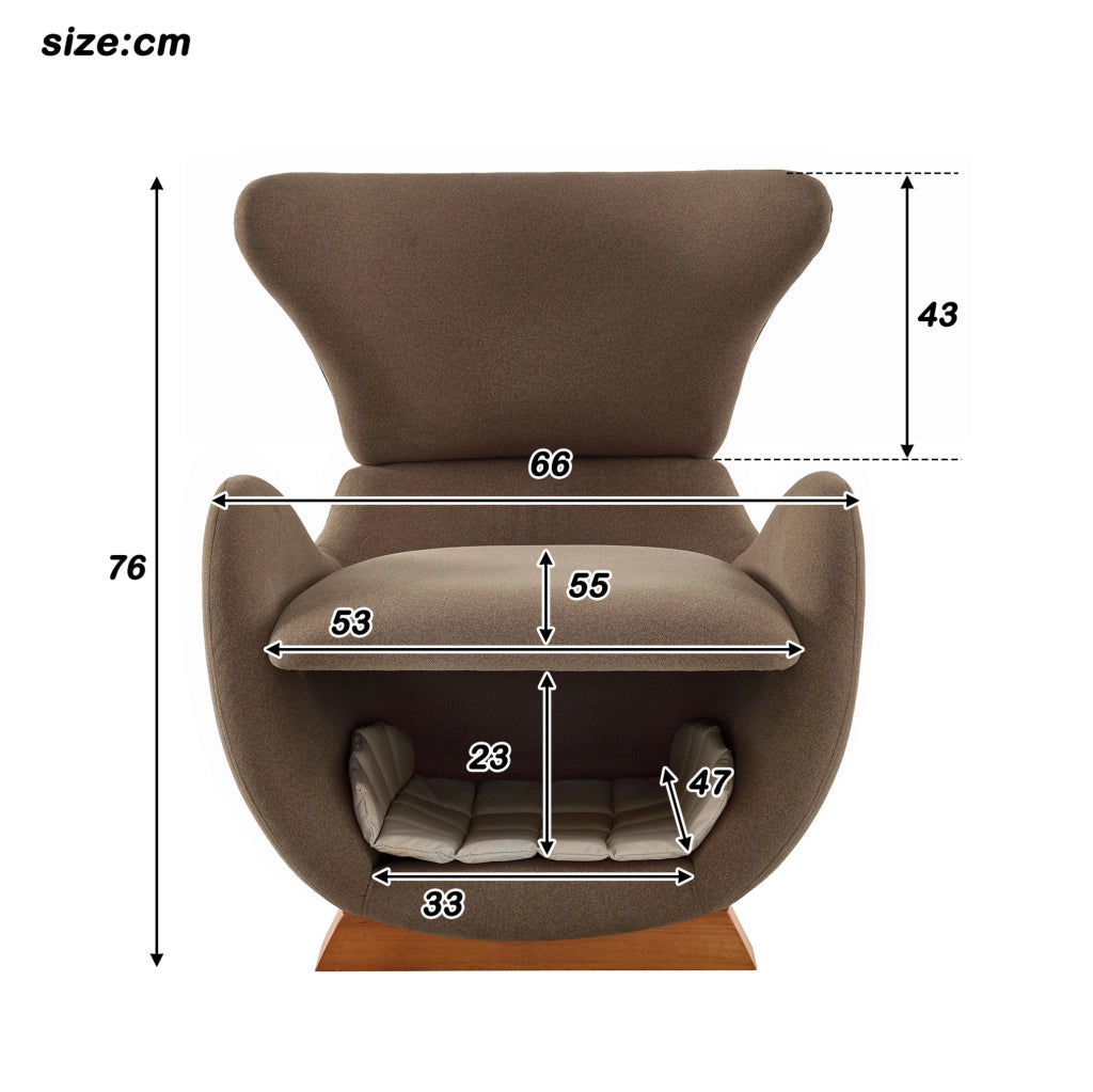 Poltrona lounge marrone con nicchia per animali in tessuto antigraffio e legno