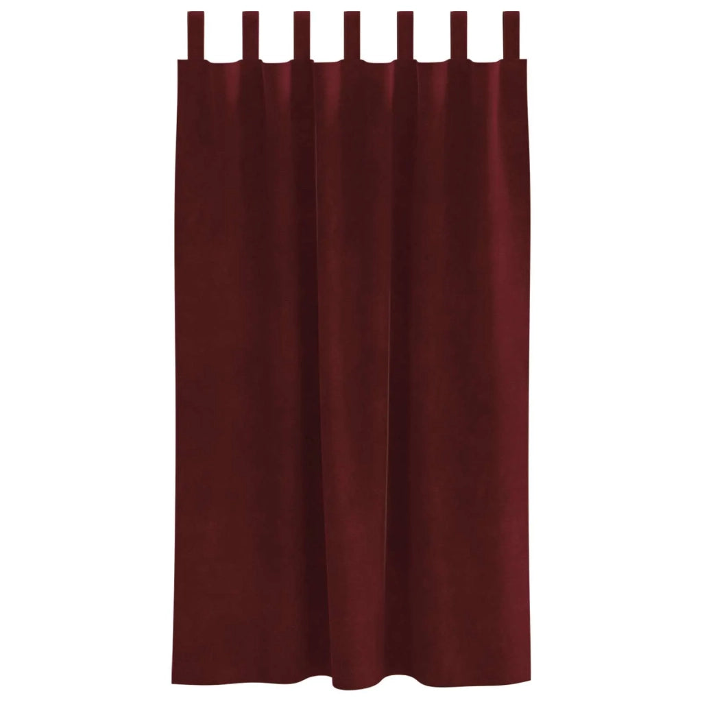 Tende oscuranti 2 pcs Rosso Vino 140 x 175 cm Velluto 4107309