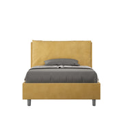 Letto 1 Piazza E Mezzo 110x190 cm con Rete Imbottito in Microfibra Antea Large Ocra