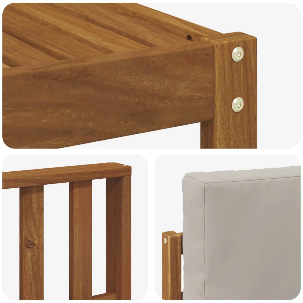 Set divani con cuscino 10 pcs Grigio Naturale e Chiaro 3375511