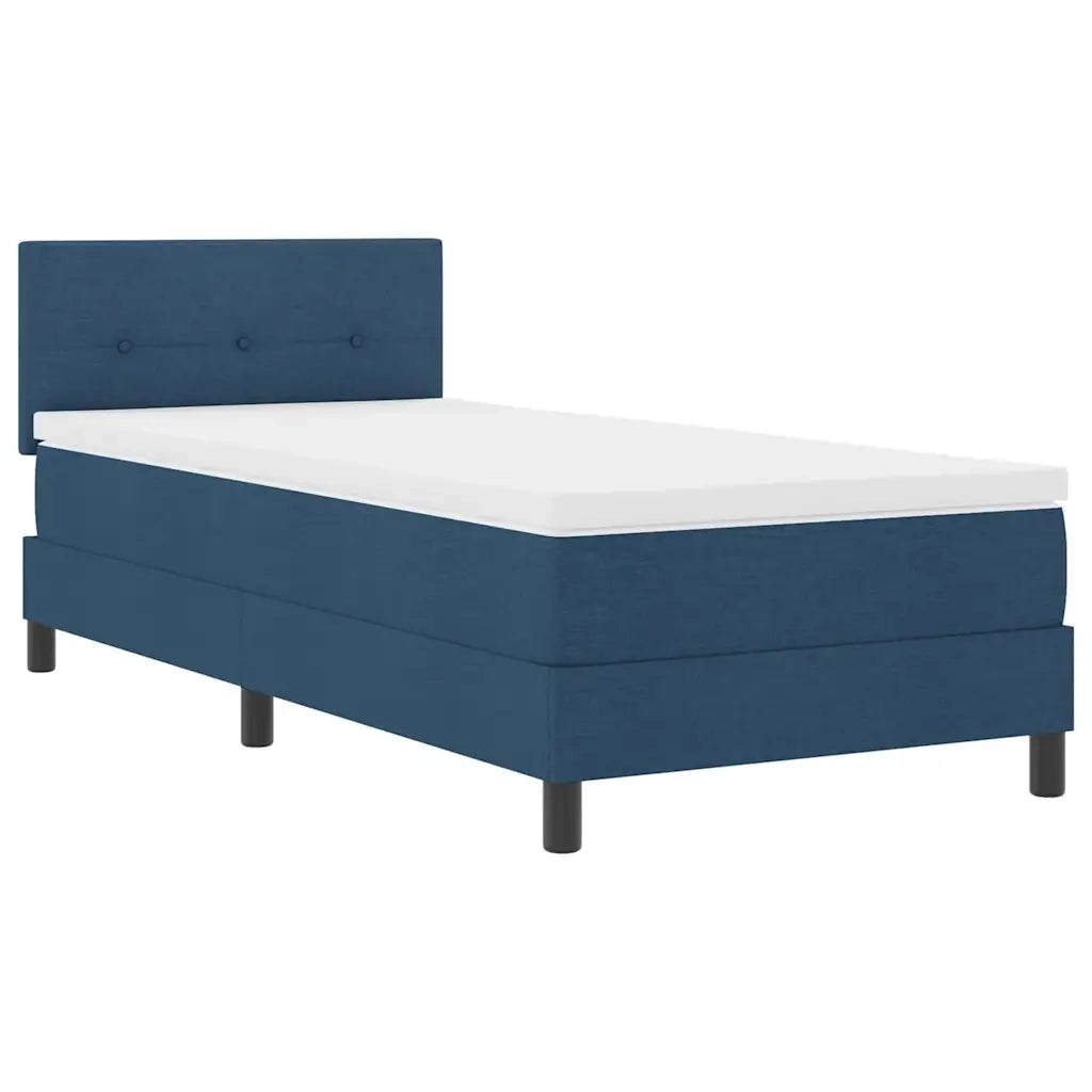 Letto a molle con materasso con led Blu 100 x 200 cm Tessuto