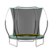 Trampolino da giardino senza molle e senza cuciture, 183 cm, con rete di sicurezza