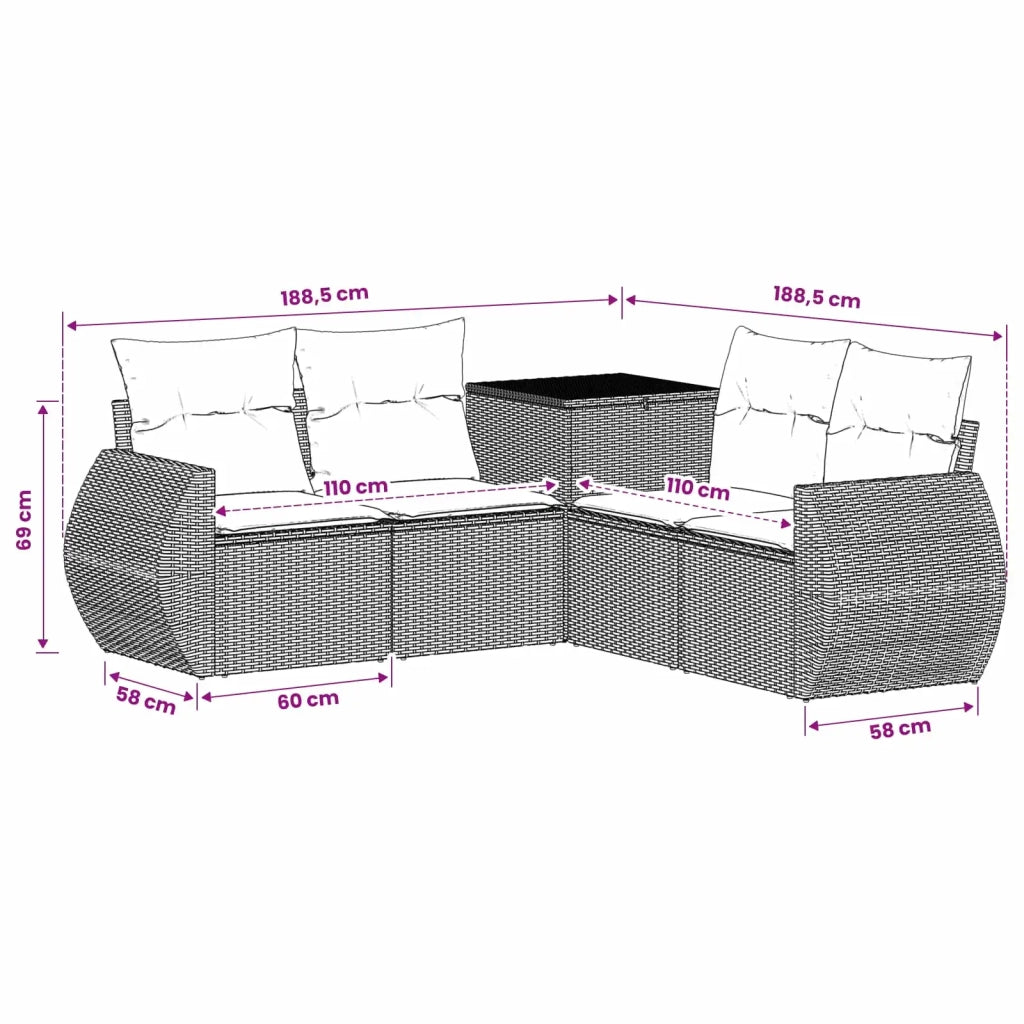 Set di divani 5 pz Grigio e Grigio Scuro 3447900