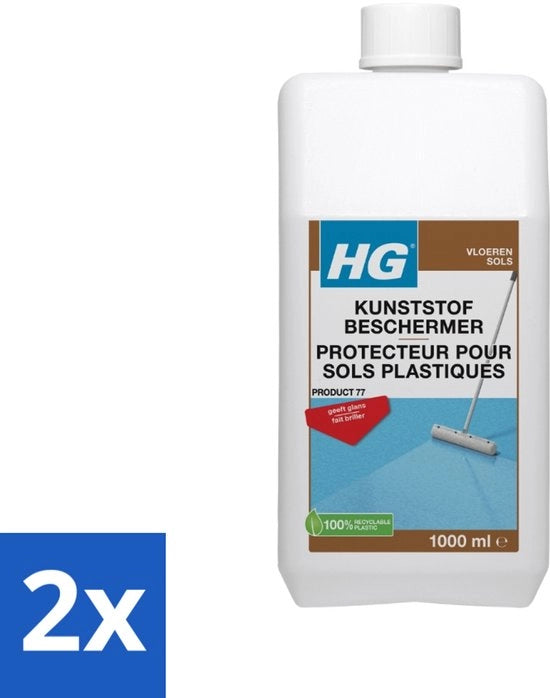 2 x Protezione per pavimenti in plastica 1 litro - Protezione per pavimenti in plastica - Pavimento in vinile - Pavimento in linoleum - Pavimento in marmoleum - Pavimento in PVC