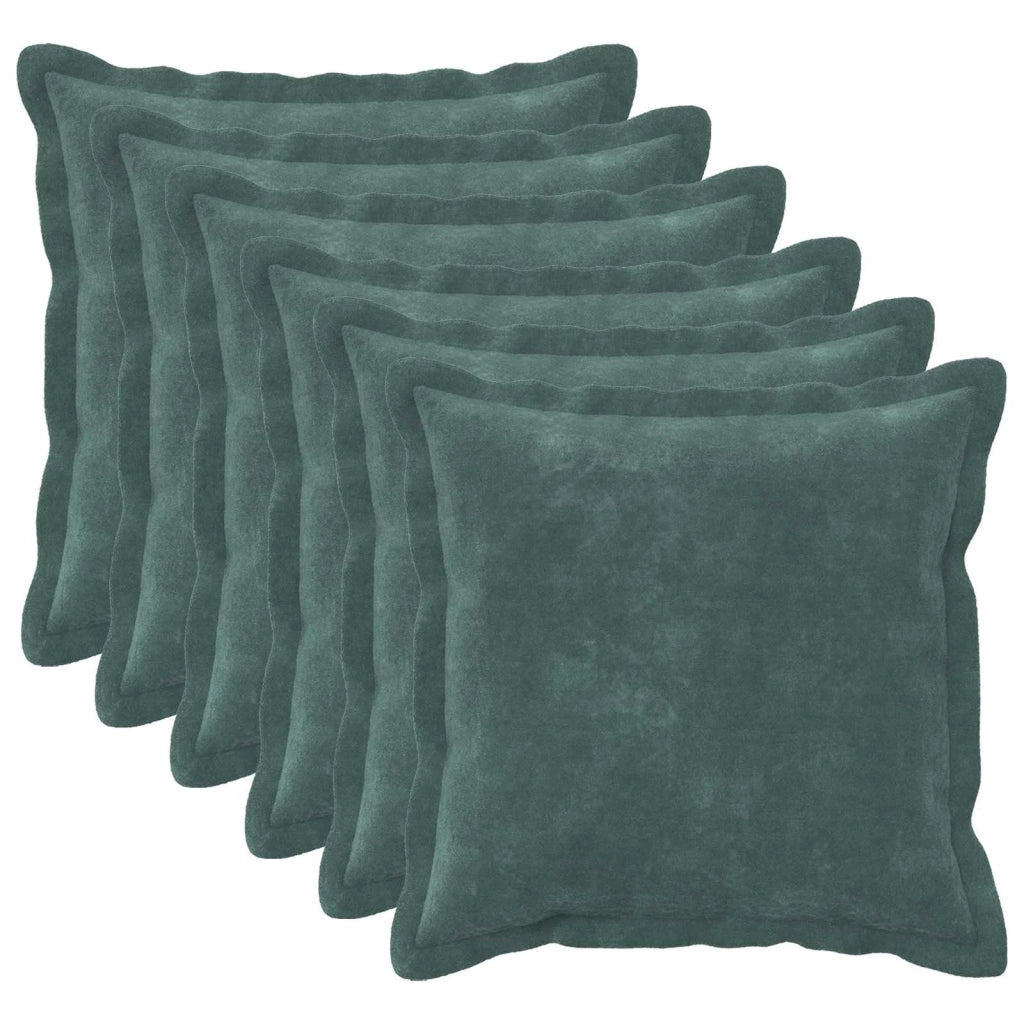 Cuscino 6 pz HOUTEN Blu mare 50 x 50 cm Fleece in microfibra 935261
