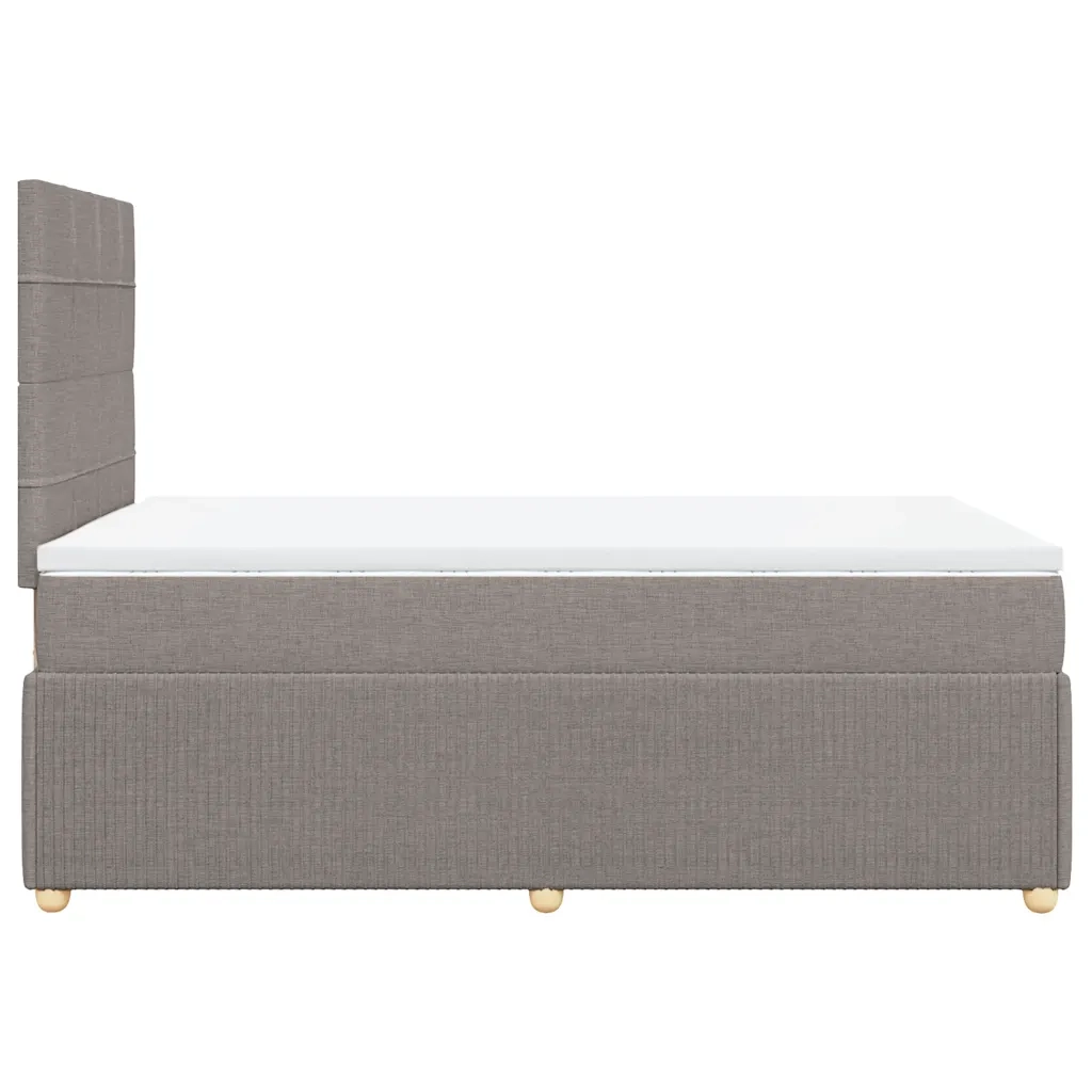Giroletto a Molle con Materasso Tortora 120x200 cm in Tessuto 3294327