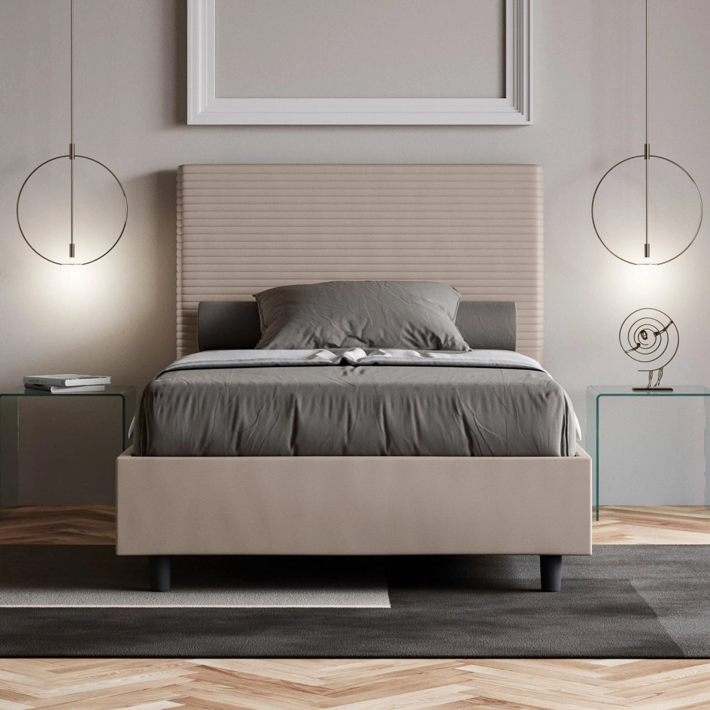 Letto Matrimoniale Large 170x190 cm Senza Rete Focus Tortora