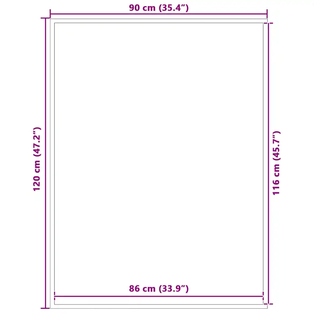 Zerbino Antracite 90x120 cm 4105551