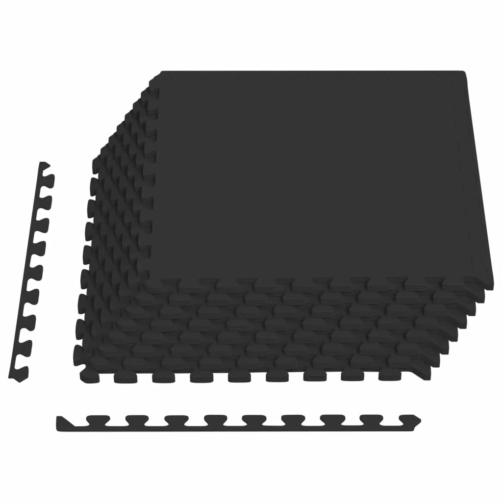 Tappeti 24 pcs Nero 8,64 m² Schiuma EVA 42040735