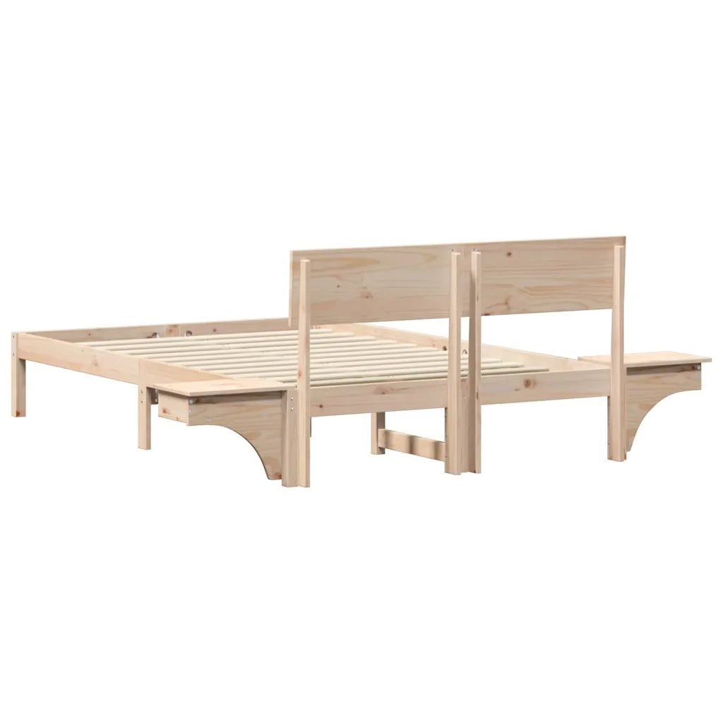 Struttura del letto Marrone 140 x 190 cm Pino massello