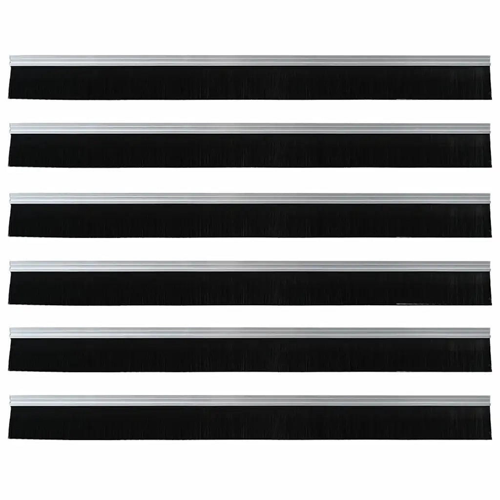 Spazzole per porte autoadesive 6 pz Argento 100 cm CFW7319042