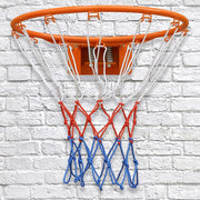 Canestro da basket con rete da 45 cm a doppia molla in ferro e nylon arancione per campi e canestri domestici