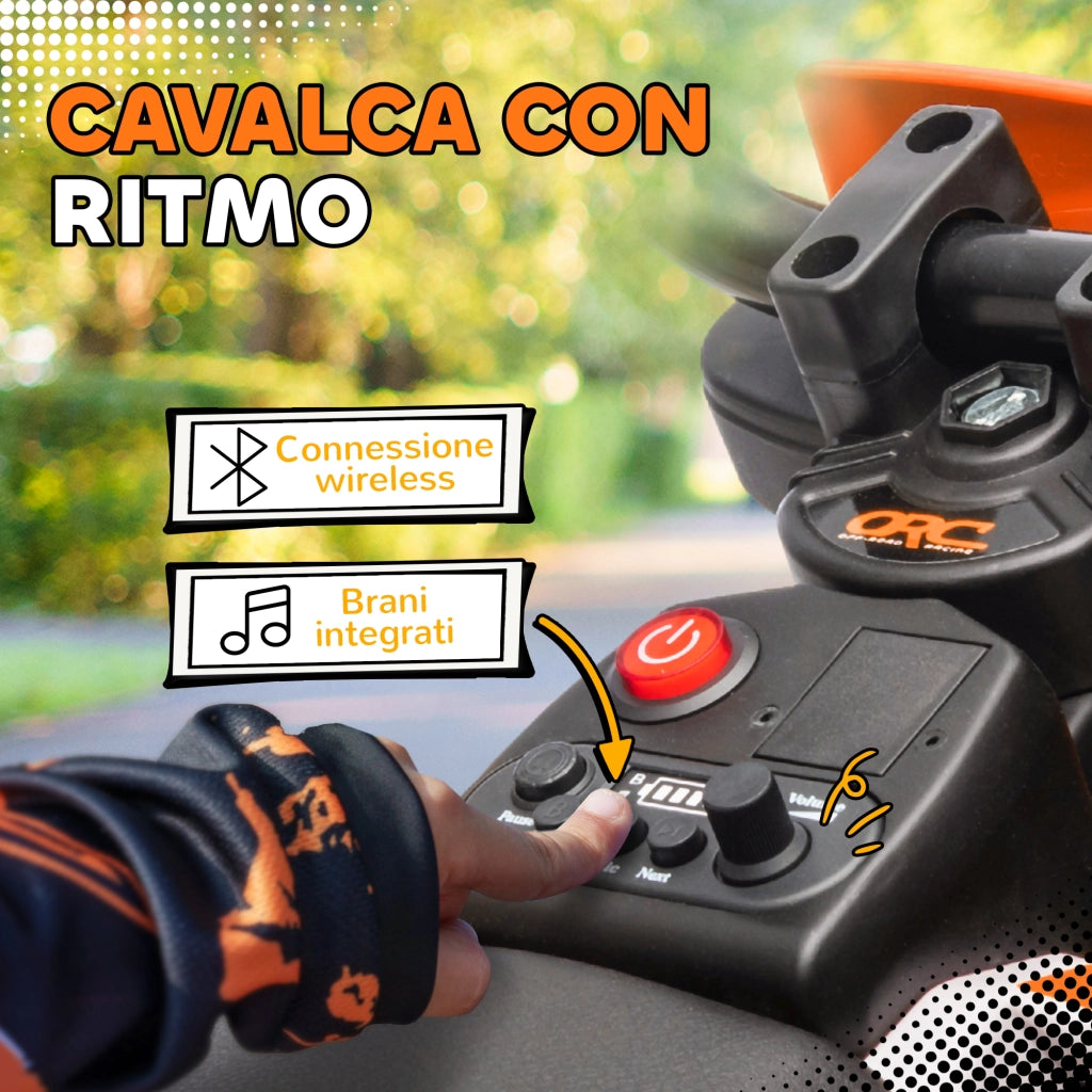 Moto Elettrica per Bambini con Rotelle ¨C Zephmum ¨C Arancione
