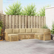 Set di divani da esterno 8 pcs Bianco e Beige 3392323