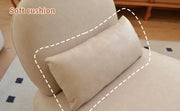 Sedia imbottita velluto ¨C Minimal ¨C grigio scuro, gambe legno, per soggiorno camera