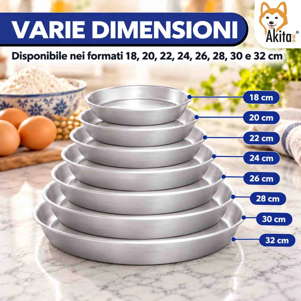Akitaink 6 Pezzi Tortiera Conica Pastiera Alluminio 26 cm h 4 cm