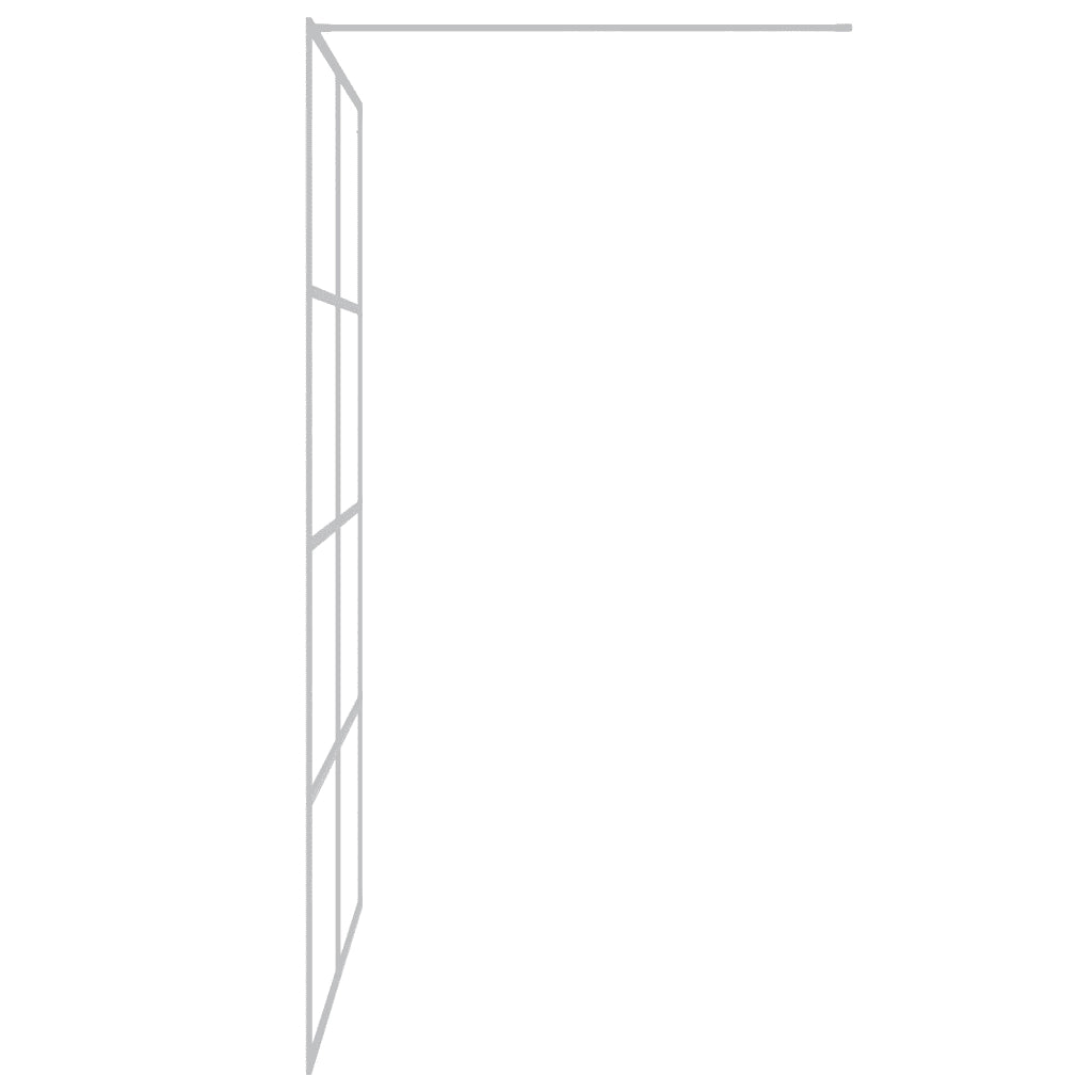 Parete Doccia Walk in Argento 140x195 cm Vetro Trasparente ESG 152139