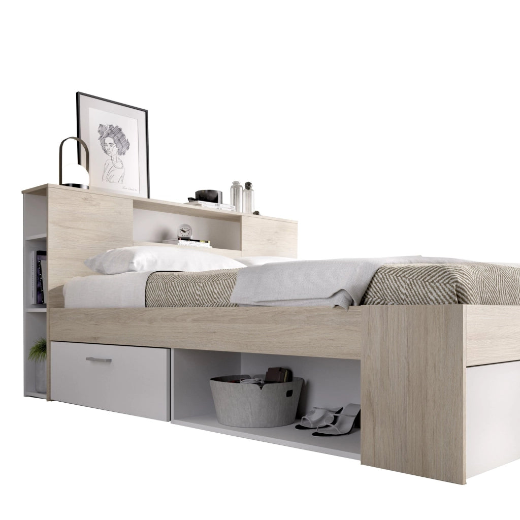 Murlo, Letto Matrimoniale Contenitore, Bianco