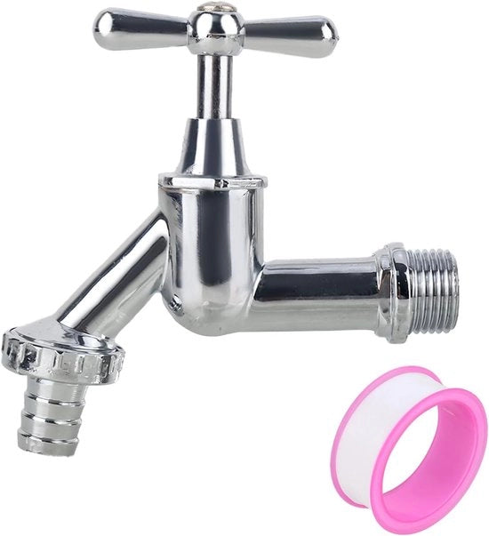 Bocchetta esterna 1/2" - ottone - Resistente al gelo - argento