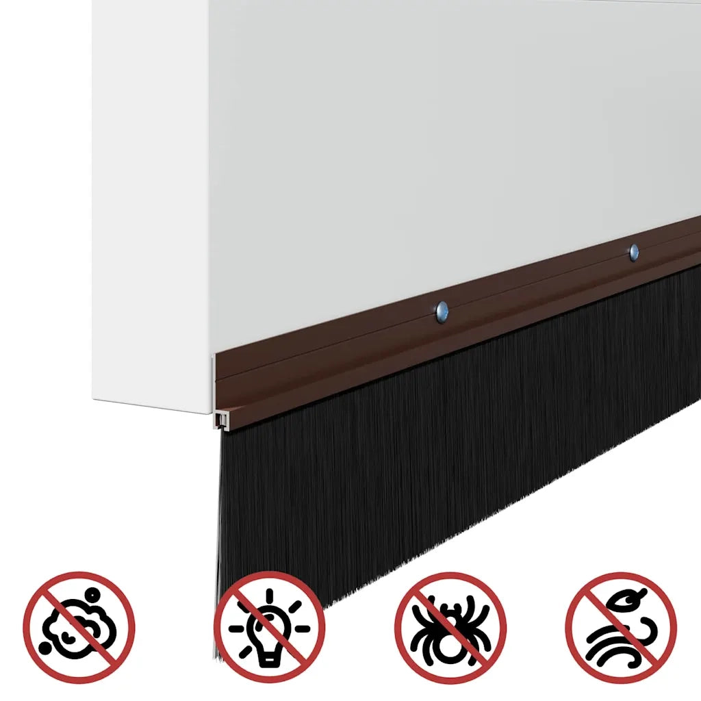 Spazzole per porte a vite 12 pz Marrone 100 cm CFW6089497