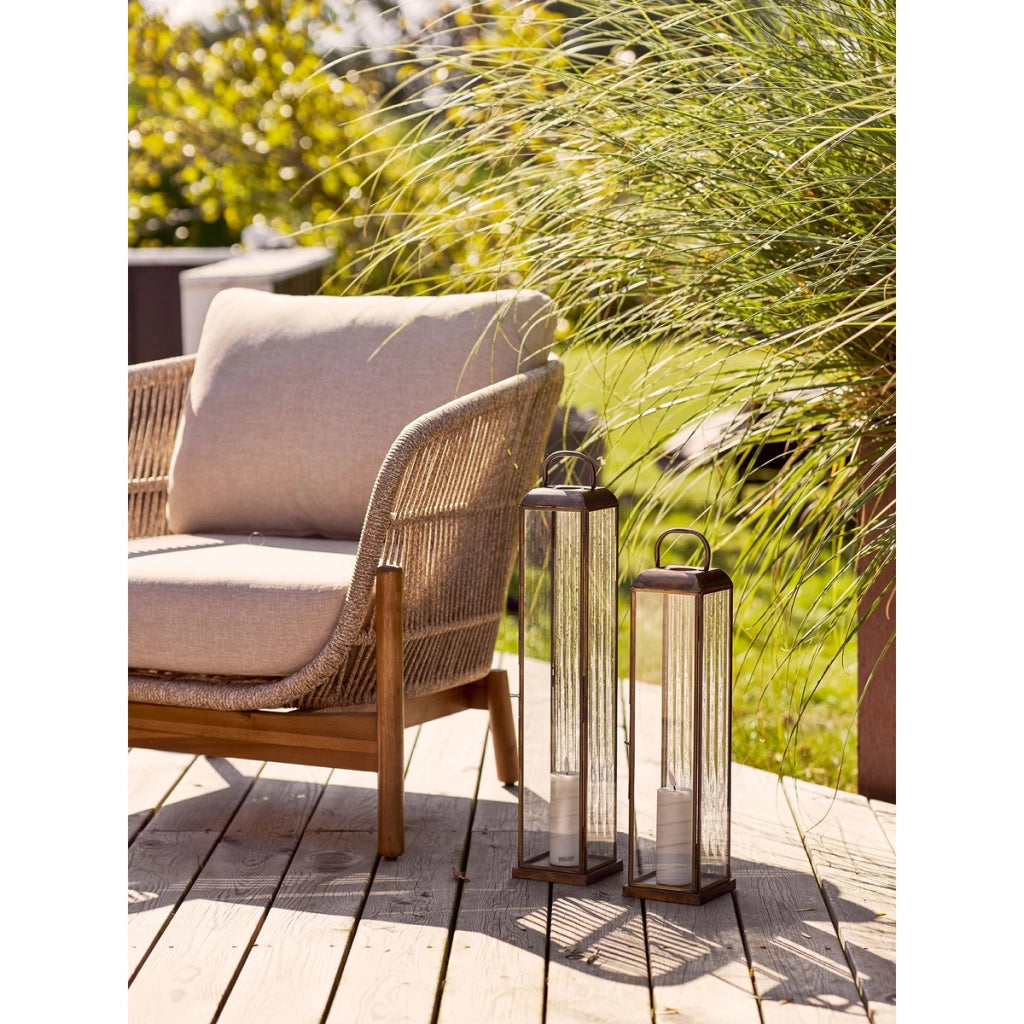 Lanterna Herslev, Ottone, Vetro, 12x12x60 cm