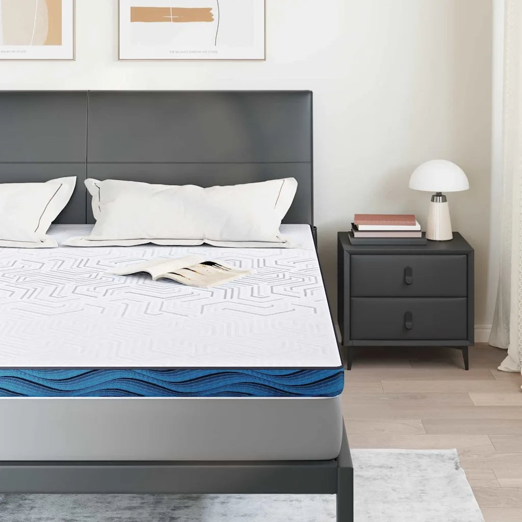Topper per materasso Bianco 200 x 200 cm Tessuto Jacquard 4106274