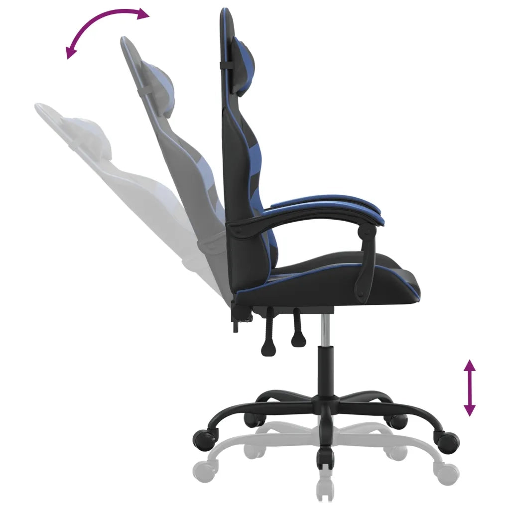 Sedia da Gaming | Sedia da e-sports Nera e Blu in Similpelle