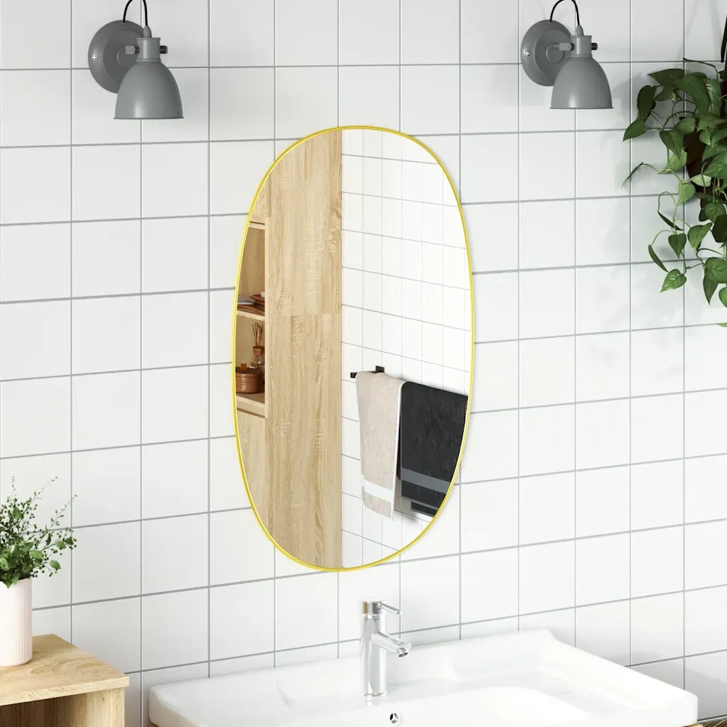 Specchio da Parete | Specchio decorativo Dorato 70x45 cm